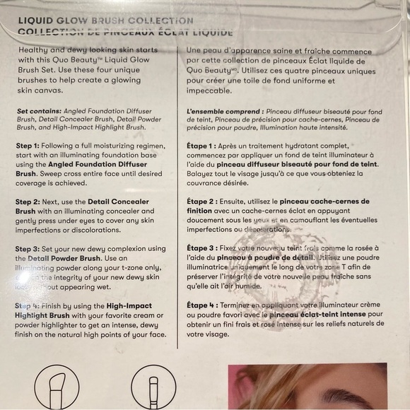 QUO Beauty Liquid Glow Brush Collection to  Create A Glowing Skin Canvas - Picture 4 of 7
